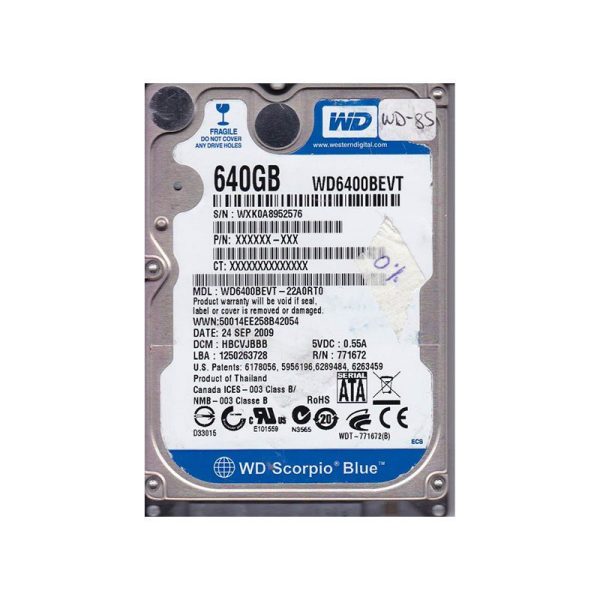 WD6400BEVT-22A0RT0